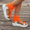 2025 Hot Seller New Gold Knitted Sandals for Women Braided Elastic Summer Shoes Mesh Flat Bottom Hollow Out Female Sandals