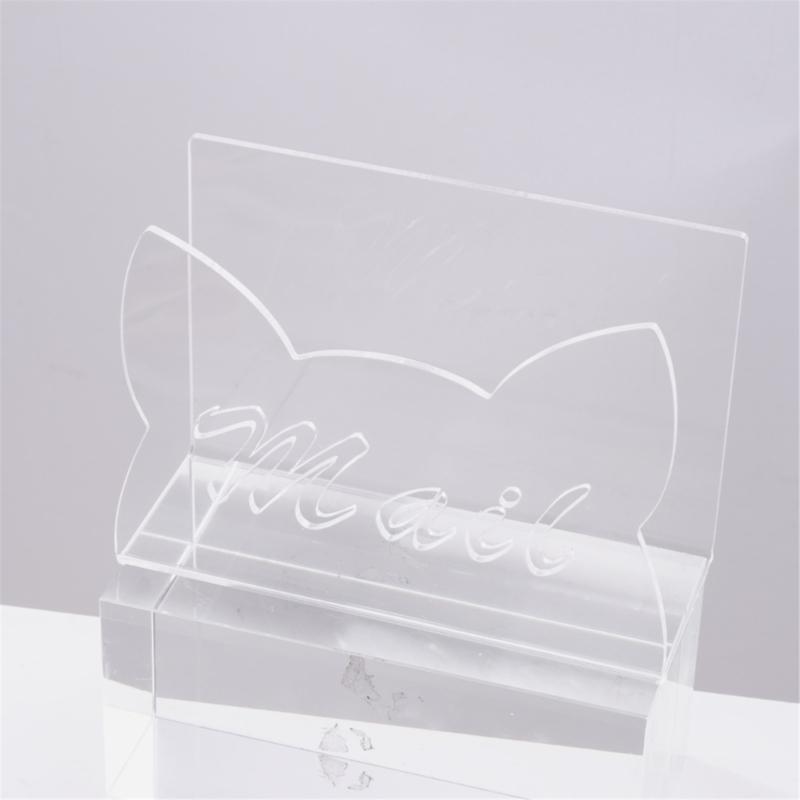 Transparent Acrylic Desktop Letter Organizer For Office Home Clear Paperworks Storage Rack for Folders Books Bill
