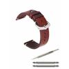 Calm Genuine Leather Watch Strap, Antique Leather Band, 18mm To 22mm, Replacement Instructions Included (18mm, Dark Brown)