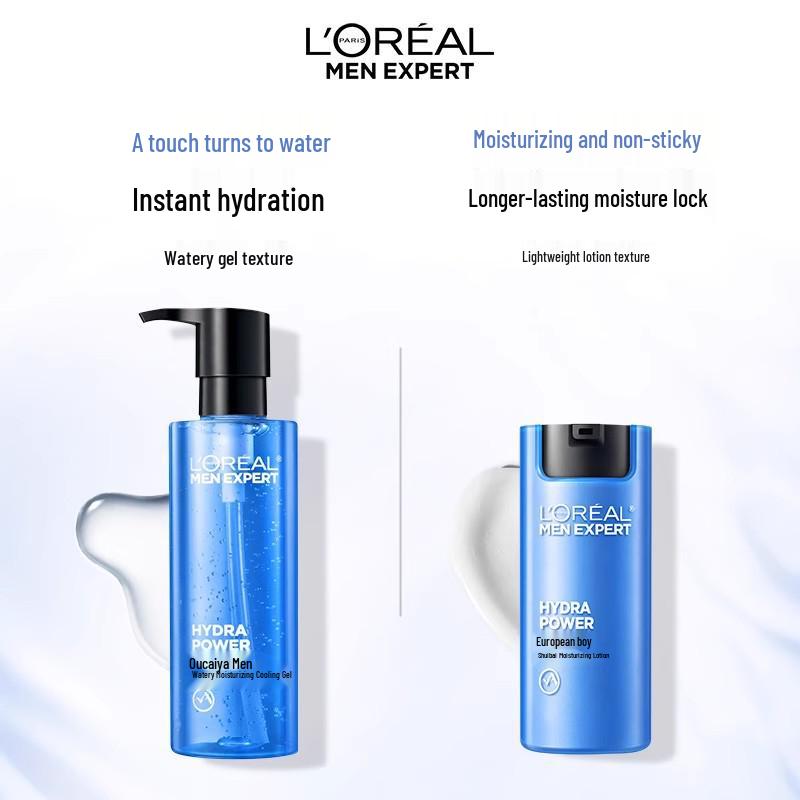L'Oréal Men's Hydro-Moisturizing Set: Facial Cleanser & Hydro-Gel Lotion