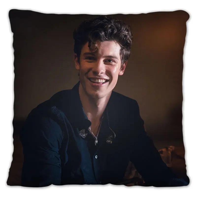 Shawn Mendes Pillowcase Star Photo Poster Cushion Cover Souvenir Throw Pillow Cover Home Decor Cheer Surrounding Call Support