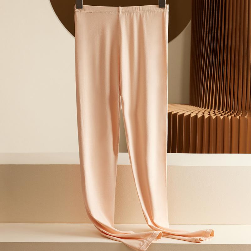 Women's Skin-Tone Seamless Thin Tight-Fit Undergarment Leggings Spring Autumn Plus Size Stretchy Inner Wear for Students