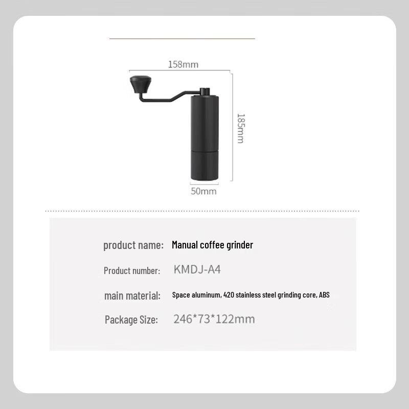 CLITON Manual Coffee Grinder with Steel Core