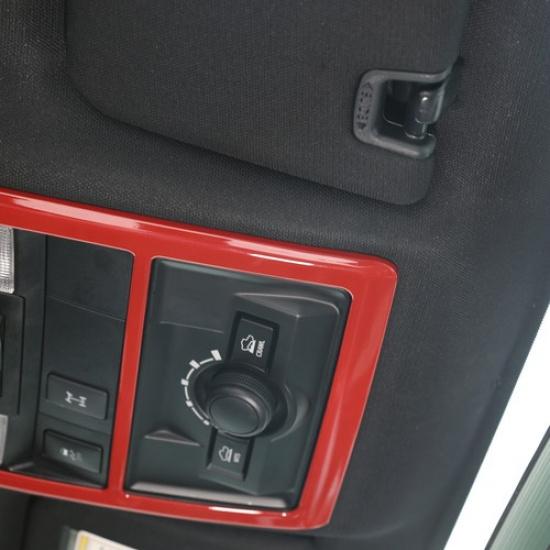 Fit For Toyota Tacoma 2016- Red ABS Front Roof Reading Light Lamp Cover Trim