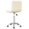 VidaXL Chaise pivotante de salle à manger Crème Tissu, 40 x 47 x (74.5-86) cm (l x P x H)