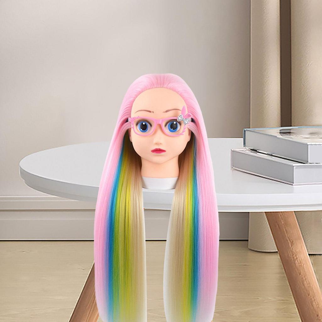 Doll Head Model with Desktop Stand Training Manikin 65cm Cartoon Mannequin for Beauty