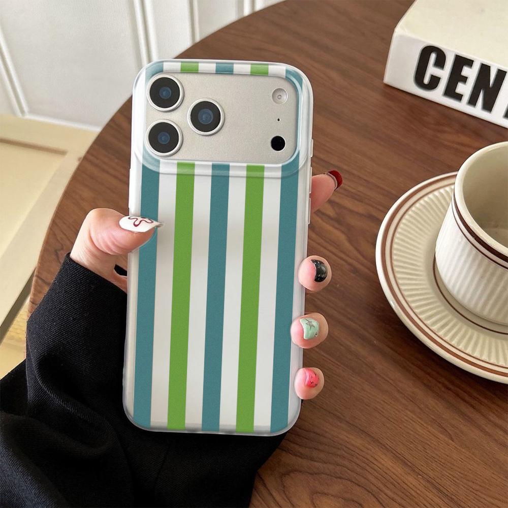 Colorful Vertical Stripes Phone Case For IPhone 11 13 14 PIus 15 12Pro Case 16 17 Pro Max 17Air Case Shockproof Clear Soft Case
