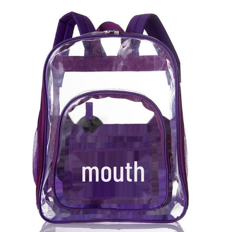 Transparent Waterproof PVC School Backpack - Large Capacity, Hot Sale
