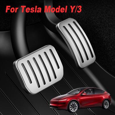 For Tesla Model Y Juniper 2026 2026 Upgrade Foot Pedal Pads Non-slip Accelerator Brake Rest Performance Aluminum Mats Cover