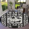 1PC Crows Raven Non-Slip Floor Round carpet, Office, family, bedroom, Large Area Rug Indoor Rugs, Durable Polyester-L0425