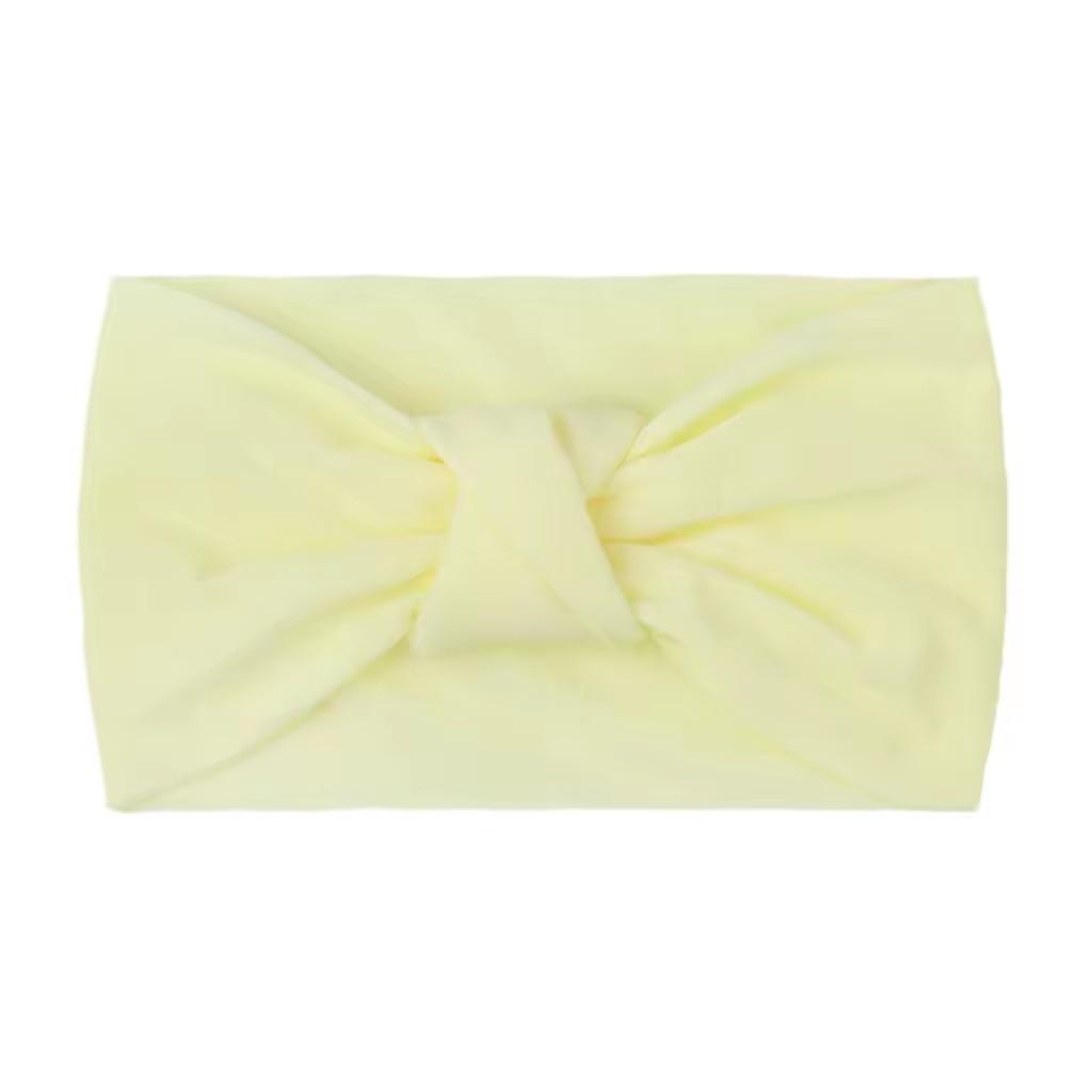 Unisex dětská čelenka s uzlem/Nylonový turban 13-24 měsíců Elastická omyvatelná ekologická pomůcka pro kojence a batolata