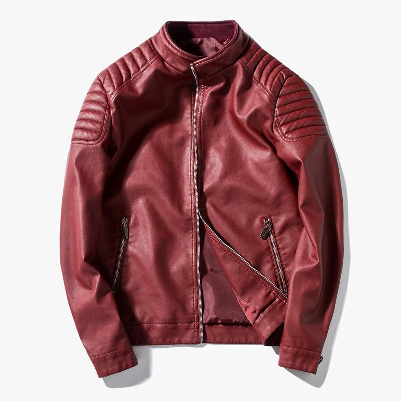 Giacca da uomo casual Gram Giacca da uomo slim fit da motociclista Giacca da uomo in pelle PU Giacca in pelle Giacca coreana da uomo