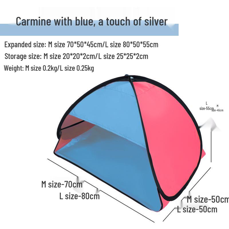 2-Second Quick Open Automatic Beach Sunshade Tent M (0.2kg) 70x50x45cm