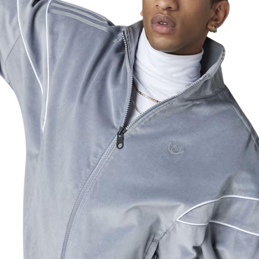 Adidas Originals Jackets Men's Gray Stand Collar Moderate Other HM2336