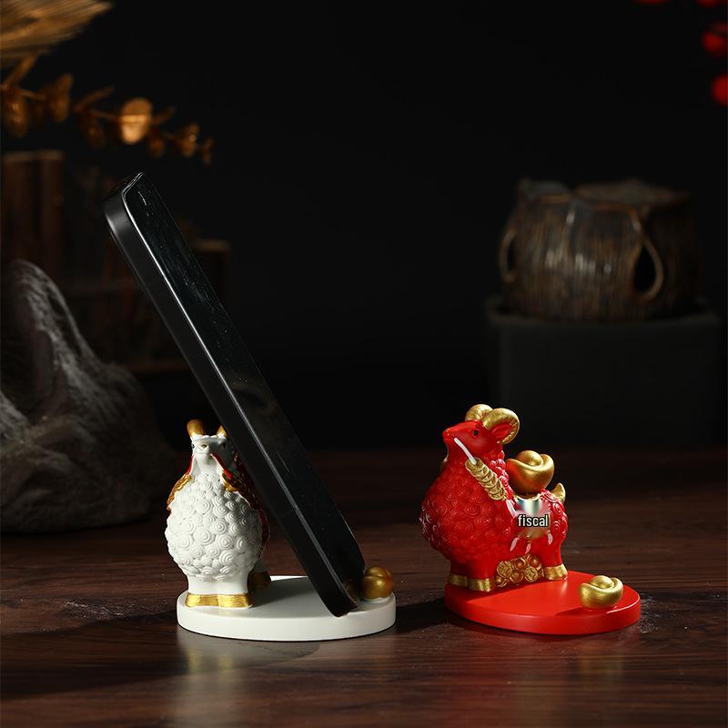 Prosperous Sheep Zodiac Phone Holder & Desk Decoration 2027