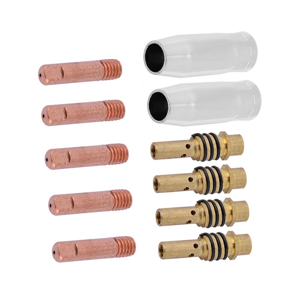 11pcs Nozzles Contact Tips Holders MIG Welder Consumable Accessory Fit for 15AK Torch Gun