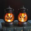 Halloween Retro Oil Lamp Portable Pumpkin Small Oil Lamp Halloween Lantern and Ghost Festival Atmosphere Arrangement