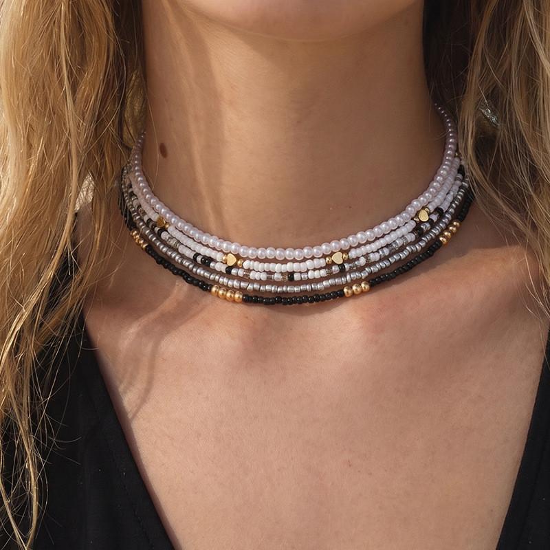Geometric Necklace Set For Women With Zinc Alloy Beach Party Jewelry Collection