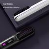 Wireless LCD Straightening Comb: Portable Negative Ion Hair Comb with Electric Charging & No Damage Styling.