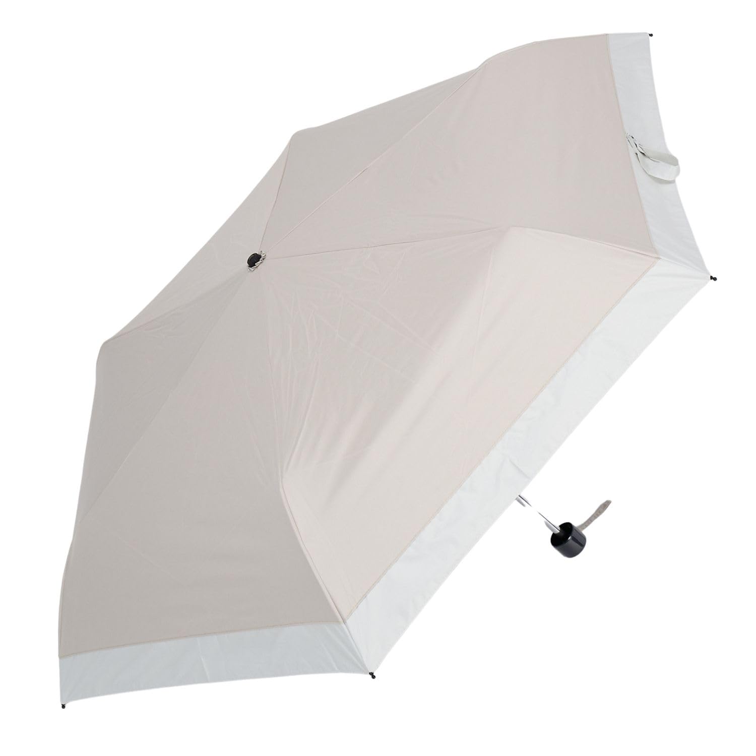 

Moonbat Parasol Folding Umbrella Light Blocking Rate UV Protection Heat Shielding Effect Large Size Cut and Join Beige [Cool UV] 99% 99% бежевый