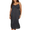 Womens/Ladies Polka Dot Spaghetti Strap Slip Dress