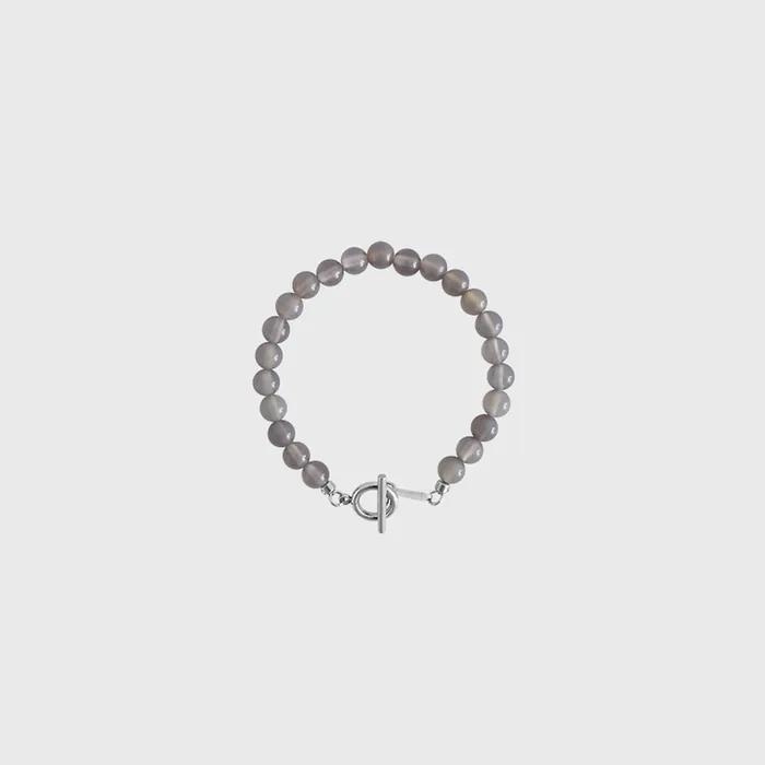 Gray Onyx Bracelet_4,6mm