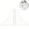 2 Stück Duschspritzschutz Selbstklebend Wasserdicht Transparentes Acryl Badezimmer Dusche Badewanne Ecke Wasserabweisender Spritzschutz Schild