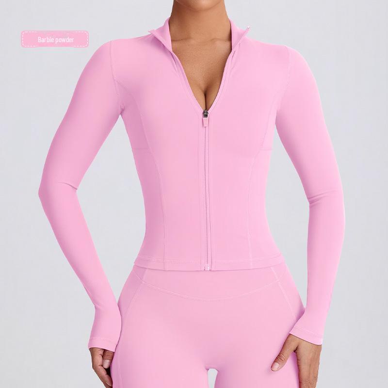 Damski kardigan z długim rękawem, kurtka do jogi: Odzież fitness i rekreacyjna na zewnątrz