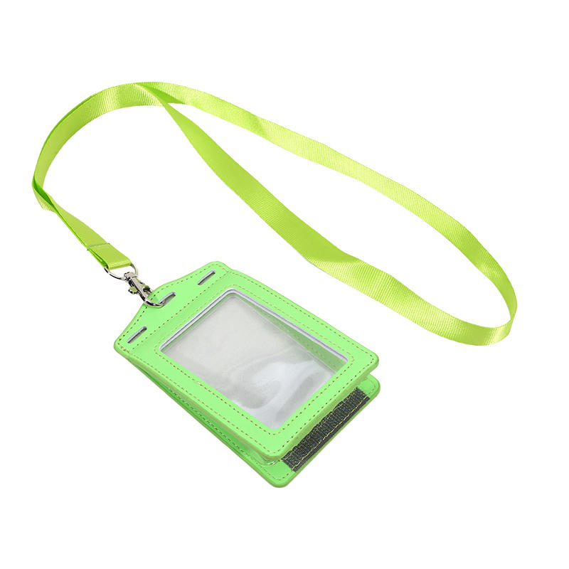 PU Leather Multi-function Card Holder Case for Work Badge Bus Pass ID Card Bank Card Credential Holder