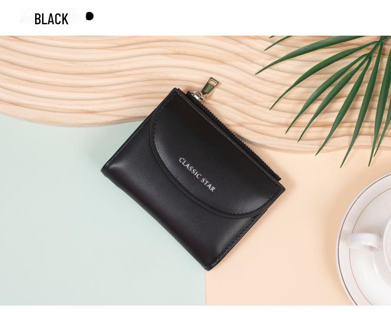 Korean Women's Solid Color Coin Purse: Multifunctional, Large Capacity Card Holder