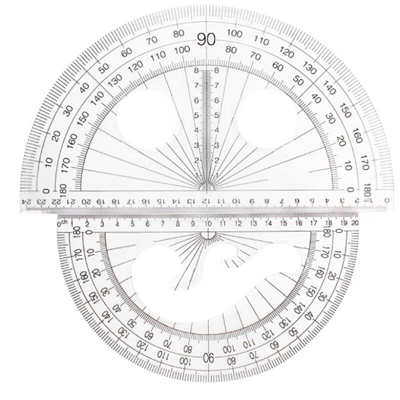 Student Transparent Semicircular Protractor