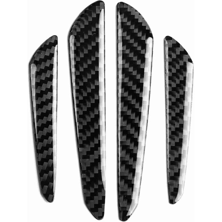 

Zerone Door Bumper Protector Trim, 4pcs Car Carbon Fiber Door Guard Paint Scratch Bumper Body Protector Strips Trim Cover Protective Pad Sticker
