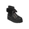 UGG Comfortable Sheepskin Zip Short Boots Women boots Black 1106272-BLK