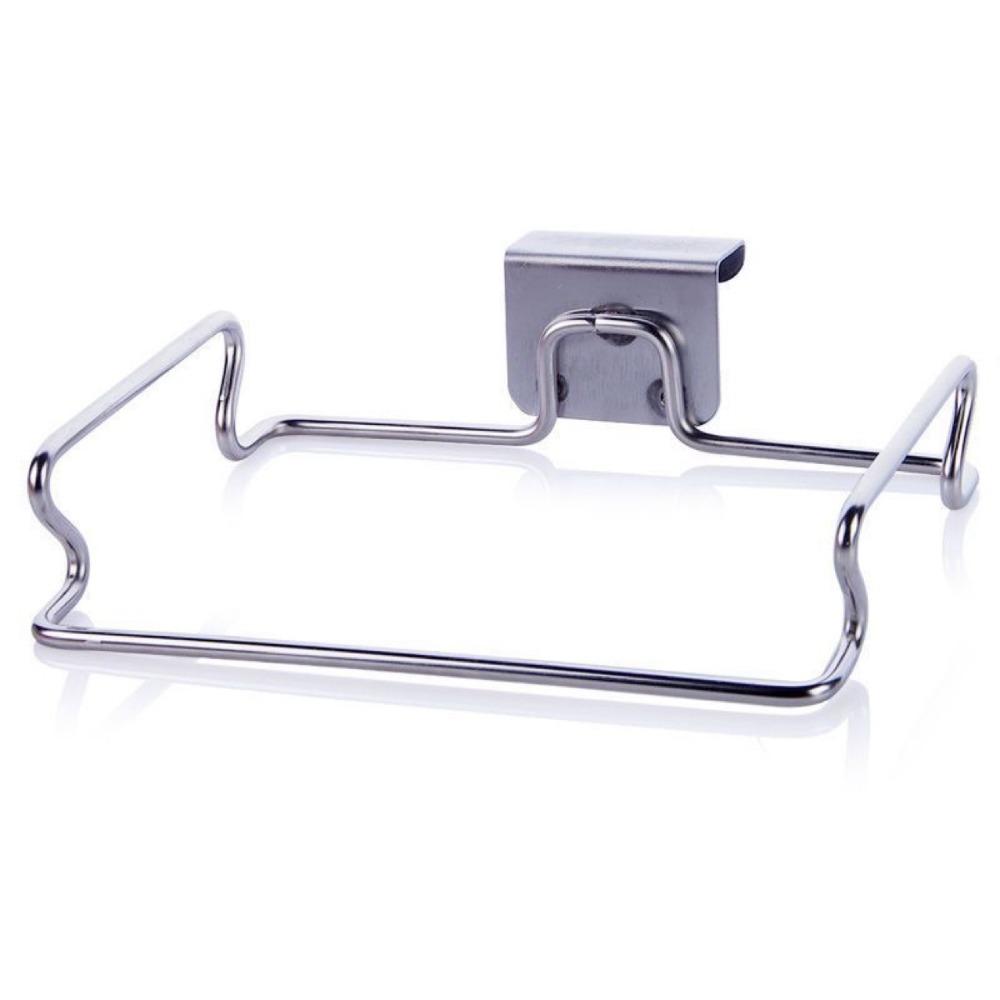 

Rectangular Cabinet Door Holder Stainless Steel Trash Bag Holder New Towel Hanger Kitchen Use