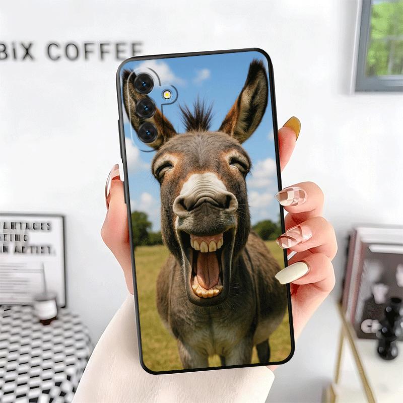 Funny Donkey Animal Soft Phone Case for Samsung A17 A37 A57 A16 A26 A36 A56 A15 A25 A35 A55 A14 A24 A34 A54 A13 A23 A33 A53 A52
