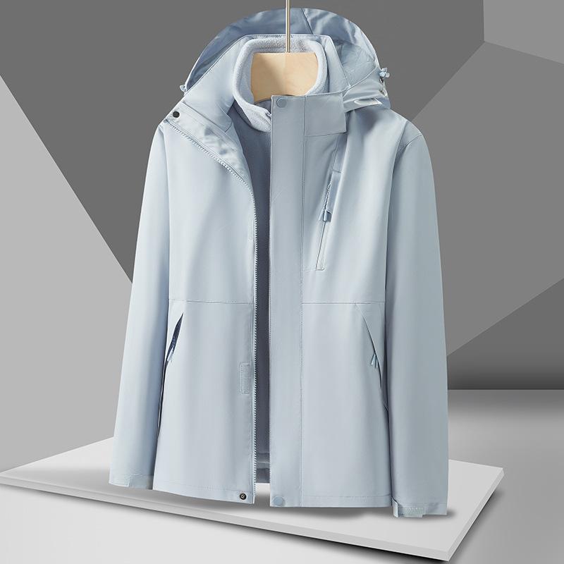 

Новая осенне-зимняя куртка для улицы, отстегивающийся комплект «три в одном» из двух частей, альпинизм, норковый вельвет L