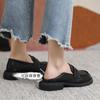 Loafers women's 2025 spring new platform college British style small leather shoes one pedal versatile thick heel jk single shoes