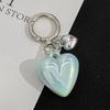 Black Transparent Puffy Heart Charms Keychain Grunge Fashion Bag Backpacks Hanging Ornament Car Key Chain for Women