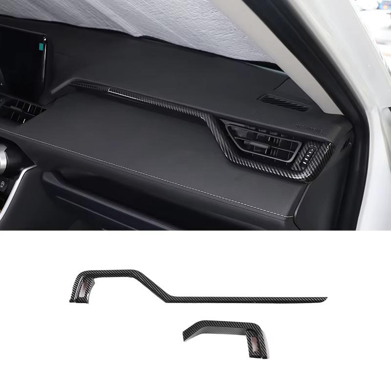 For Toyota RAV4 -2025 ABS Carbon Fiber Interior Kit Dashboard Console Gear Shift Panel Decoration Cover Trim Stickers