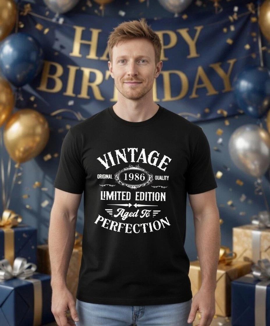 1986 Limited Edition Retro T- Shirt, 40th Birthday Gift, Classic Unisex Tee M