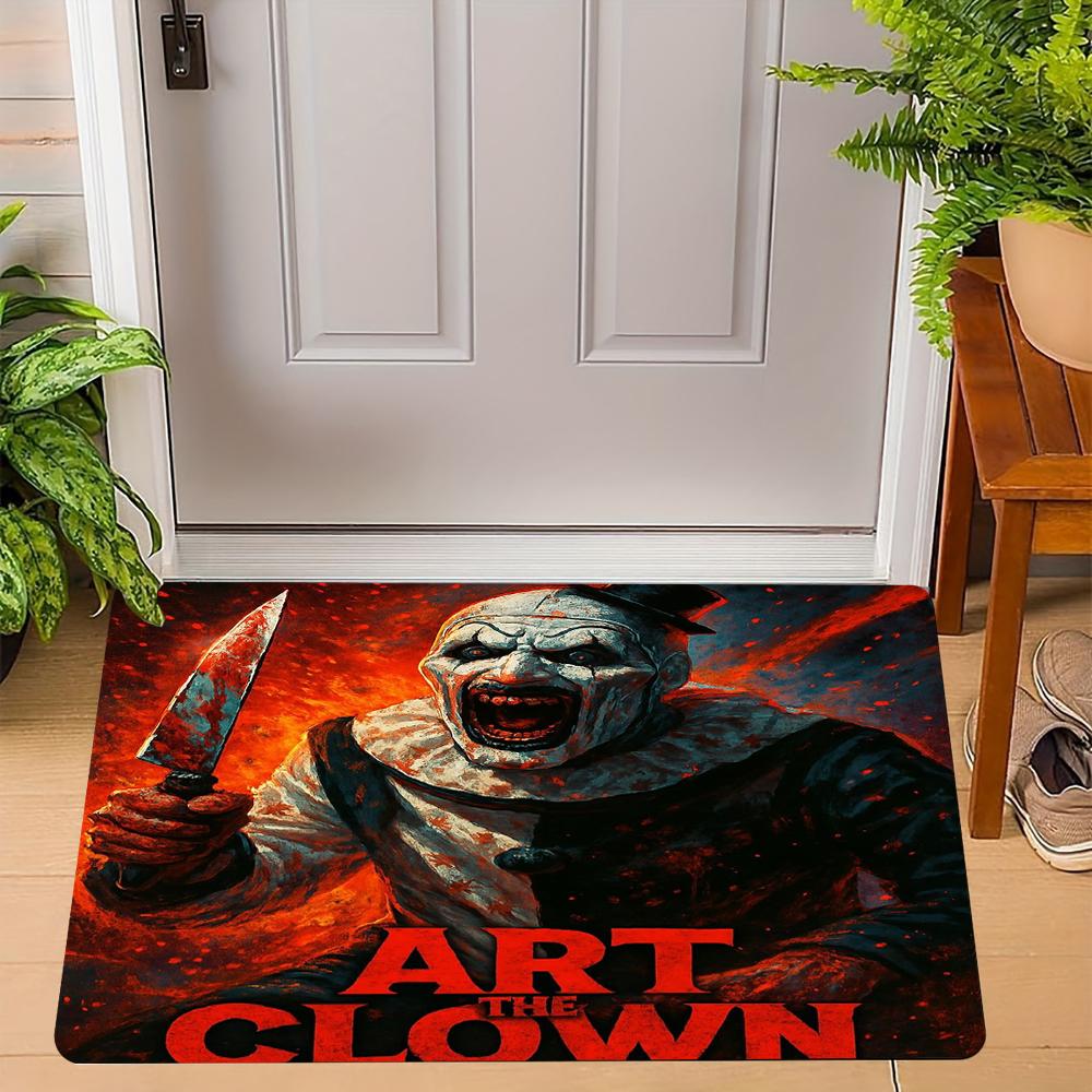 Halloween Carpet Mat Rug Horror Clown Circus Chains Sewer Print Home Decoration Indoor Door Mat Festive Party Supplies