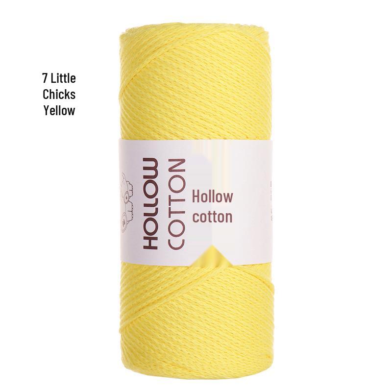 2mm Hollow Pure Cotton Scarf & Bag Yarn for DIY Crochet and Handwoven Projects