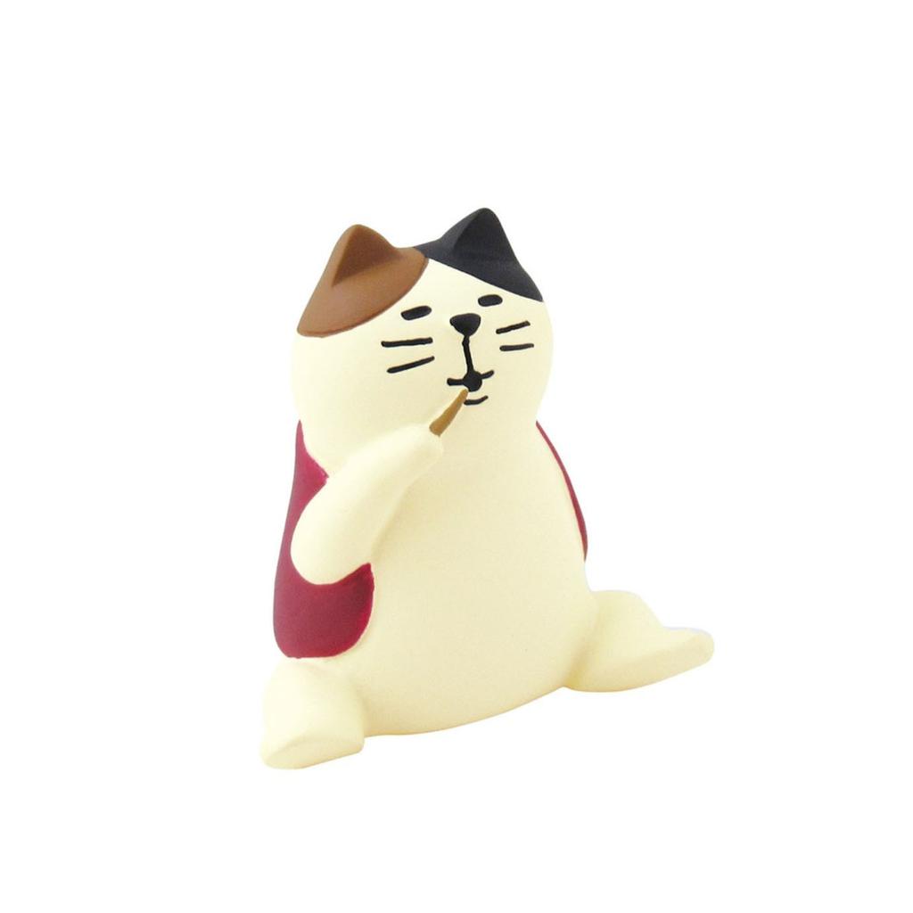 ZAKKA Cute Cartoon Tea Cat Ornament Resin Figurines Crafts Dollhouse Sushi Package Miniature Home Decor Desktop Accessories Gift