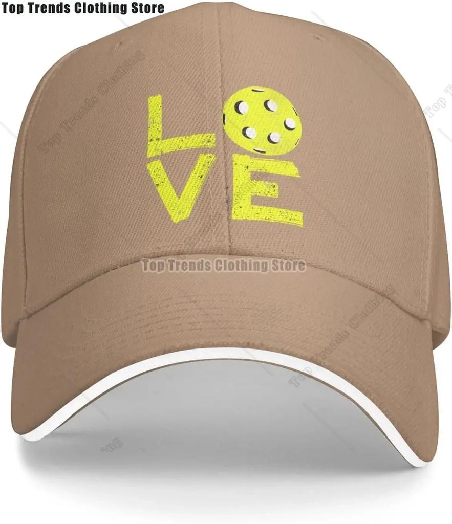 Vintage Love Pickleball Baseball Cap Hat for Women Unisex