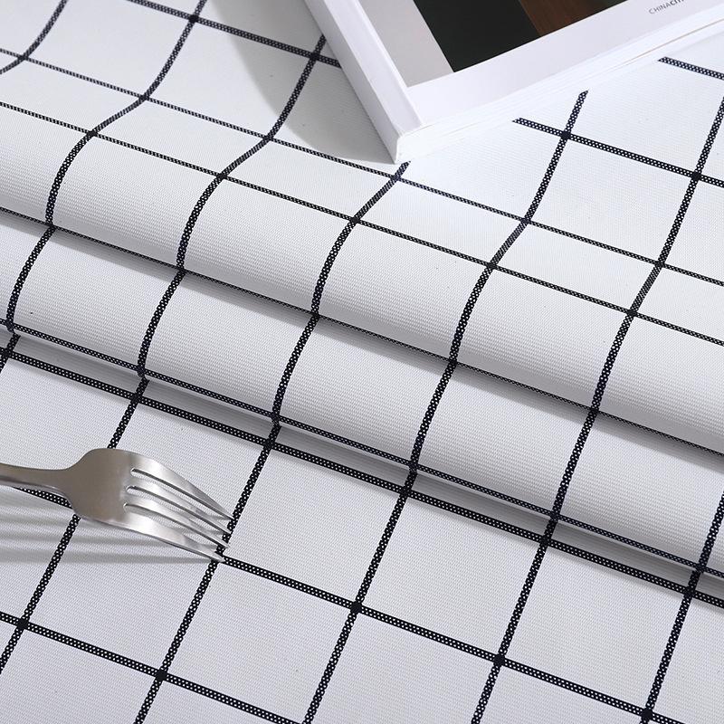 Mantel Redondo de PVC Estampado con Cuadrícula Impermeable, a Prueba de Aceite, Anti-Escaldaduras, Mantel para Mesa de Café, Cocina, Comedor, Cubierta, Alfombrilla