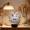 Acrylic Double Sided Bunny Egg Diamond Art Night Lamp Creative Bedside Decor for Easter Gifts and Home Ambiance