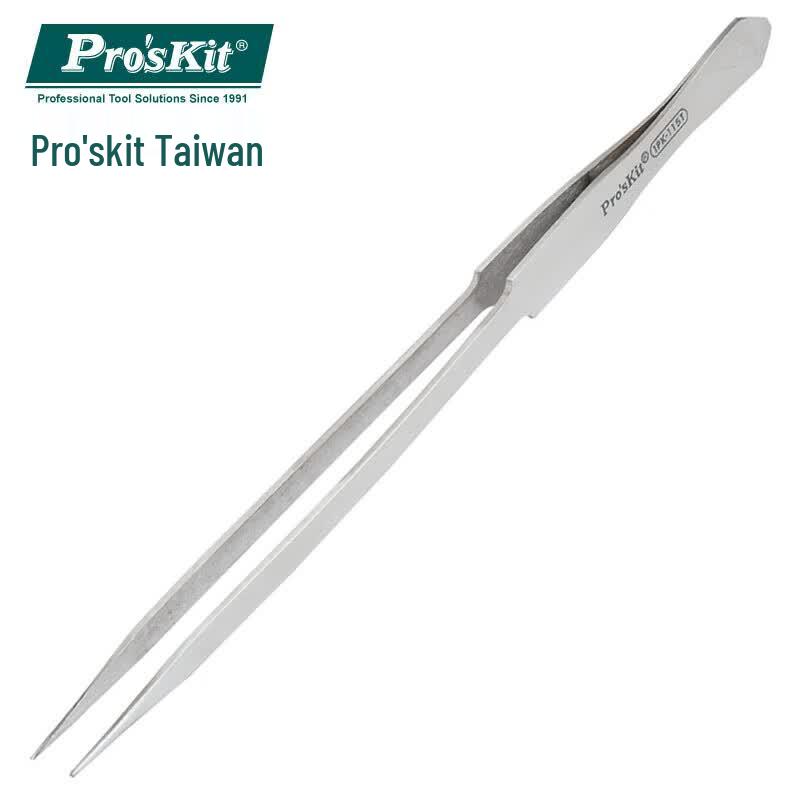 Pro sKit 1PK-115T Stainless Steel Long Fine-Tip Tweezers