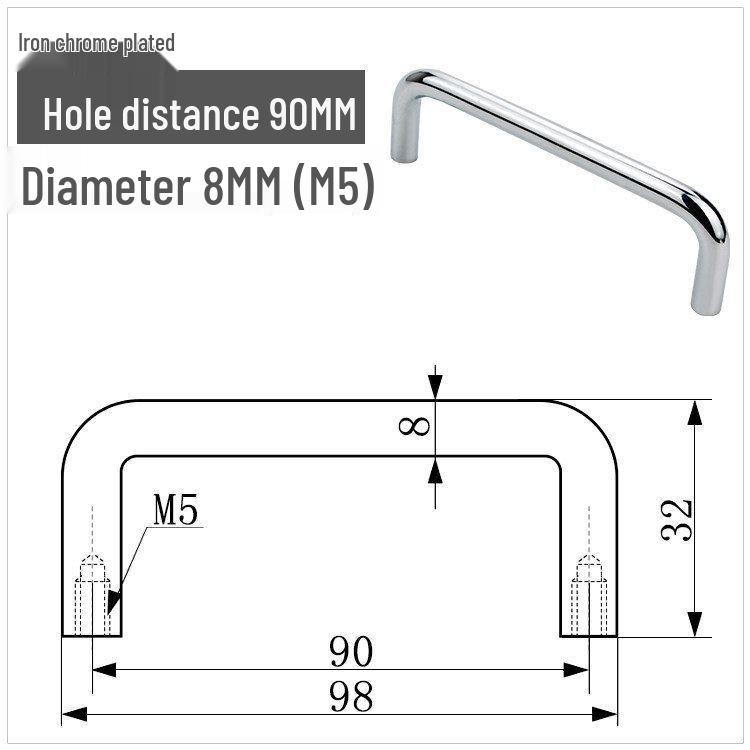 Solid 304 Stainless Steel U-Shaped Cabinet Handle