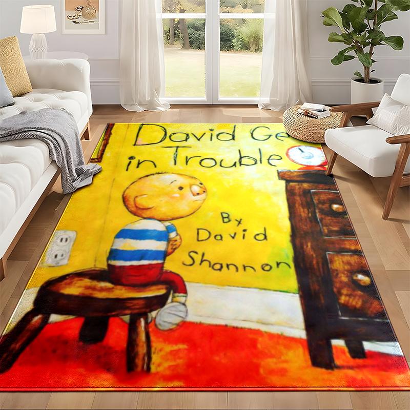 David cannot Carpet Door Mat for Living Room or Bedroom Protective Mat Under Chair Office Decoration Christmas Gift Birthday Present