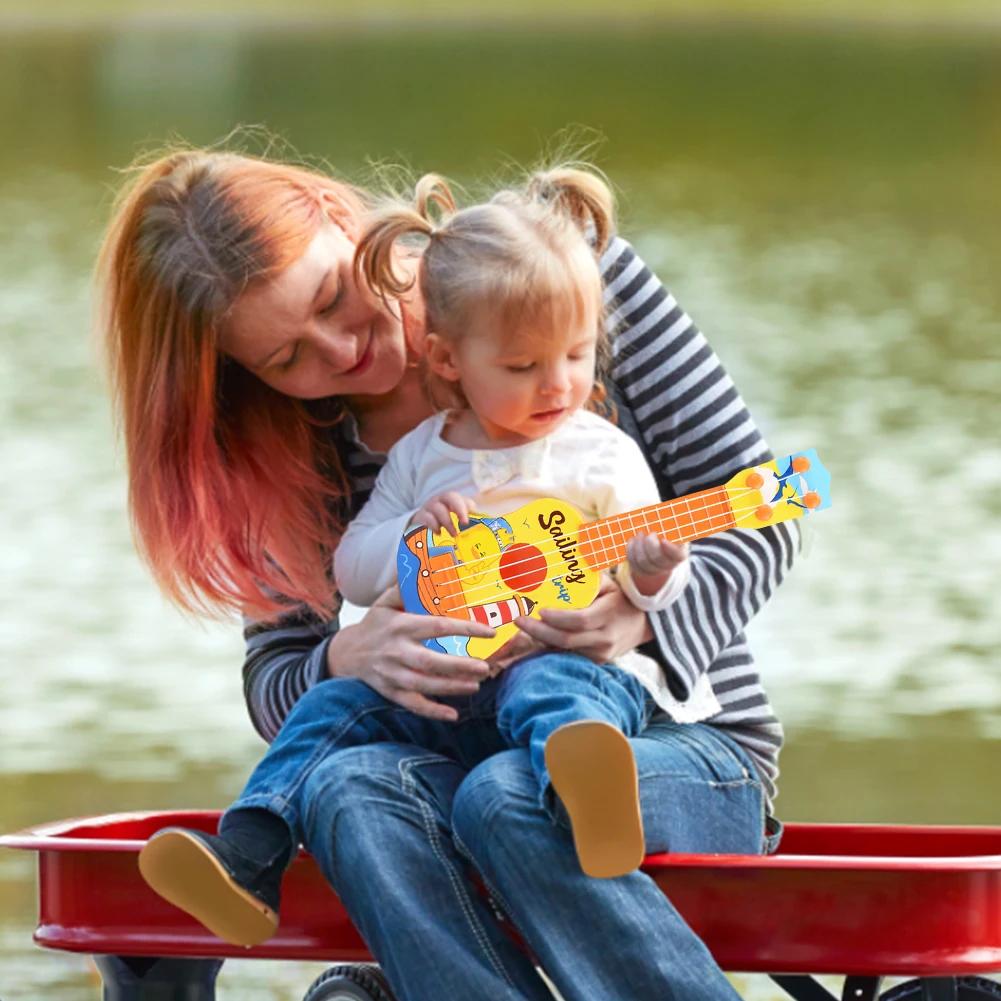Guitar for Children Kids Musical Instruments Ukulele Guitar Toy SmallFour String Education Toys for Girls Boys Enlightenment
